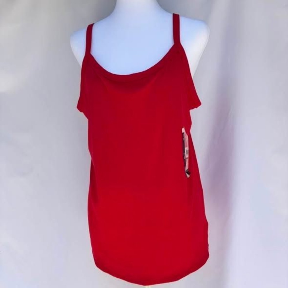 No Boundaries Brilliant Red‎ Rib Cami Tank Top Stretch XXL 19 NWT New